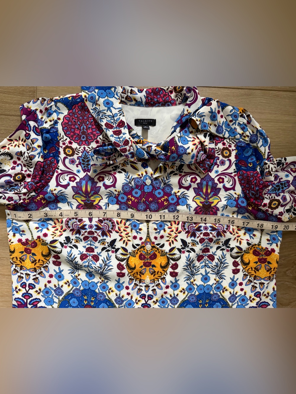 TALBOTS Tie Neck Top EUC